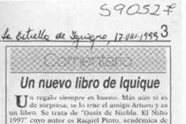 Un nuevo libro de Iquique  [artículo] Bernardo Guerrero Jiménez