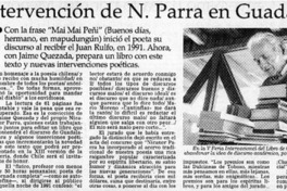 Editan intervención de N. Parra en Guadalajara  [artículo]