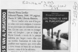 Los trenes se van al purgatorio.  [artículo] Gloria Guerra