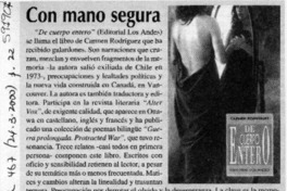 Con mano segura  [artículo] Antonio J. Salgado