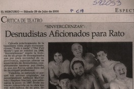 Desnudistas aficionados para rato  [artículo] Pedro Labra Herrera