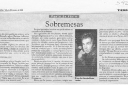 Sobremesas  [artículo] André Jouffé Louis