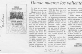 Donde mueren los valientes  [artículo] Germana Fernández