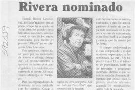Rivera nominado  [artículo]