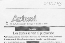 Los trenes se van al purgatorio  [artículo] Alfredo Barría M.