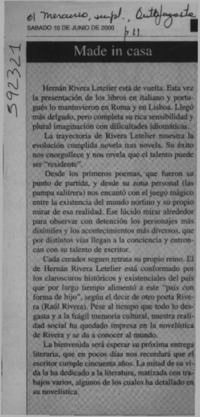 Made in casa  [artículo]