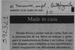 Made in casa  [artículo]