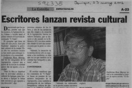 Escritores lanzan revista cultural  [artículo]