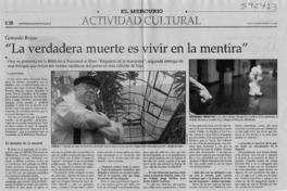 "La verdadera muerte es vivir en la mentira" "La verdadera muerte es vivir en la mentira"
