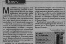 El mito y la sombra  [artículo] José Francisco Folch