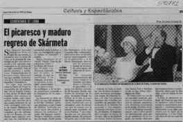 El picaresco y maduro regreso de Skármeta  [artículo] Andrés Gómez B.