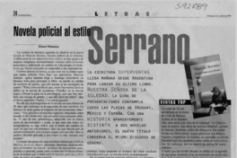 Novela policial al estilo Serrano  [artículo] Ximena Villanueva