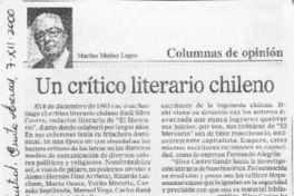 Un crítico literario chilenos Un crítico literario chilenos