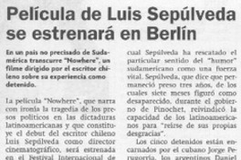 Película de Luis Sepúlveda se estrenará en Berlín Película de Luis Sepúlveda se estrenará en Berlín
