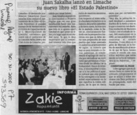Juan Sakalha lanzó en Limache su nuevo libro "El estado Palestino"  [artículo]