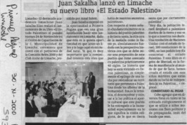 Juan Sakalha lanzó en Limache su nuevo libro "El estado Palestino"  [artículo]