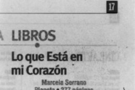 Lo que está en mi corazón  [artículo]