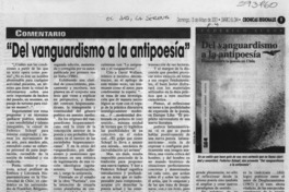 "Del vanguardismo a la antipoesía"  [artículo] Jaime Retamales