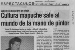 Cultura mapuche sale al mundo de la mano de pintor  [artículo]