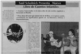 Saúl Schkolnik presenta nuevo libro de cuentos infantiles