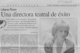Una directora teatral de éxito  [artículo] Gustavo Sáez
