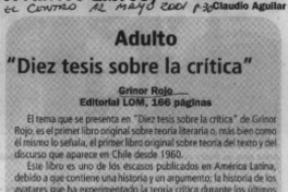 "Diez tesis sobre la crítica"  [artículo]