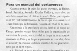 Para un manual del cortaversos  [artículo]