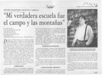"Mi verdadera escuela fue el campo y las montañas"  [artículo] P. B. G.