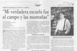 "Mi verdadera escuela fue el campo y las montañas"  [artículo] P. B. G.