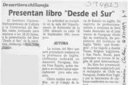 Presentan libro "Desde el sur"  [artículo]