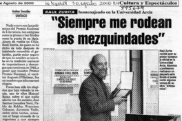"Siempre me rodean las mezquindades"  [artículo]