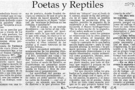 Poetas y reptiles  [artículo]