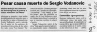 Pesar causa muerte de Sergio Vodanovic  [artículo]