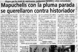 Mapuchelis con la pluma parada se querellaron contra historiador Mapuchelis con la pluma parada se querellaron contra historiador