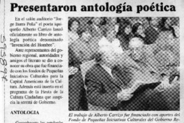 Presentaron antología poética  [artículo]