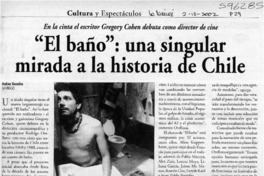 "El baño", una singular mirada a la historia de Chile  [artículo] Andrea González