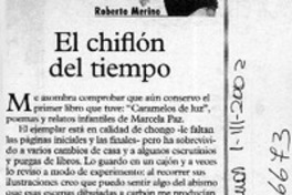 El chiflón del tiempo  [artículo] Roberto Merino