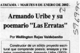 Armando Uribe y su poemario "Las erratas" Armando Uribe y su poemario "Las erratas"