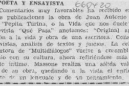 Un Poeta y ensayista. Un Poeta y ensayista.