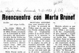 Reencuentro con Marta Brunet  [artículo] José Vargas Badilla.