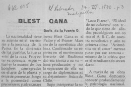Blest Gana  [artículo] Darío de la Fuente D.