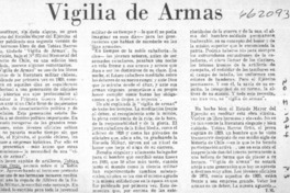 Vigilia de armas  [artículo] T. M.