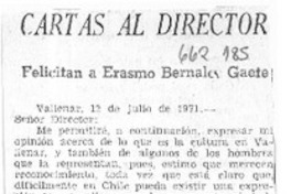 Cartas al director  [artículo] Nelson Gustavo Durán.