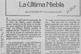 La última niebla.  [artículo]