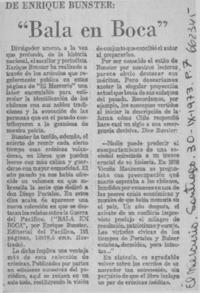 Bala en boca".  [artículo]