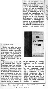 El último tren.  [artículo]