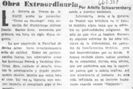Obra extraordinaria  [artículo] Adolfo Schwarzenberg.