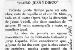 Pedro, Juan y Diego".  [artículo]