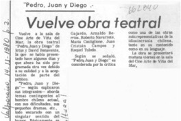 Vuelve obra teatral. Vuelve obra teatral.