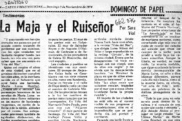 La maja y el ruiseñor  [artículo] Sara Vial.